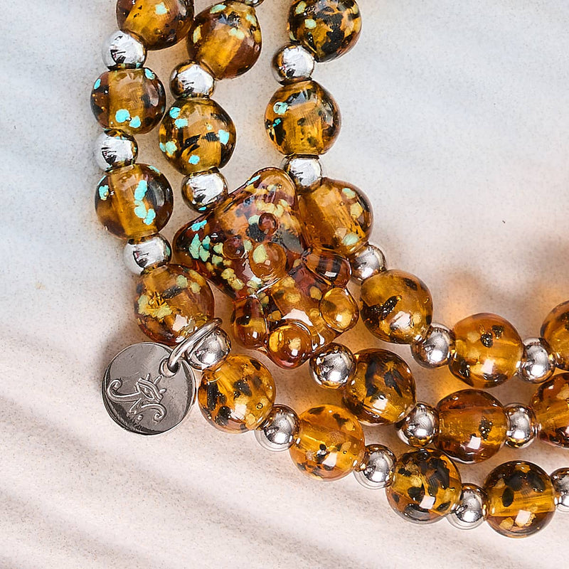 Bernstein | Silber | Firefly Glasbär Armband