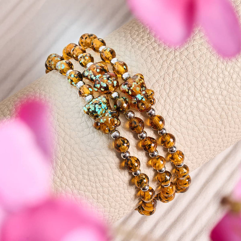 Bernstein | Silber | Firefly Glasbär Armband