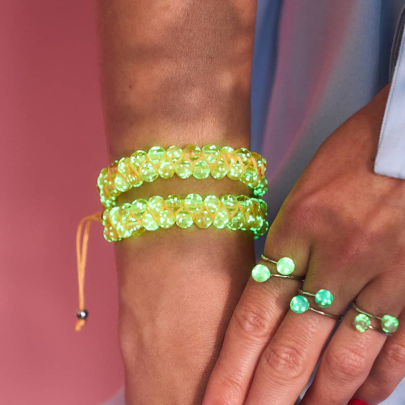 Aprikosen-Smoothie | Karamell x Aprikose | Doppeltes Glühwürmchen-Glasarmband