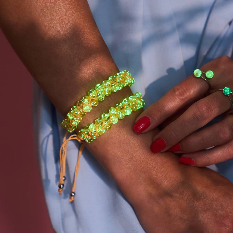 Aprikosen-Smoothie | Karamell x Aprikose | Doppeltes Glühwürmchen-Glasarmband