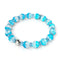 Aquamarin Eis | Firefly Glas Schneekugel Armband