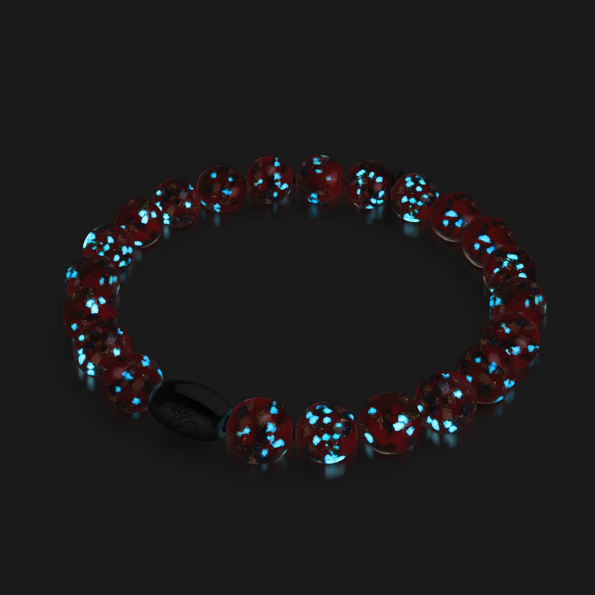 Aurora-Flamme | 925er Sterlingsilber | Glühwürmchen-Glasarmband