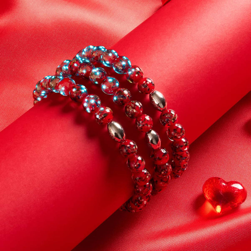 Aurora-Flamme | 925er Sterlingsilber | Glühwürmchen-Glasarmband