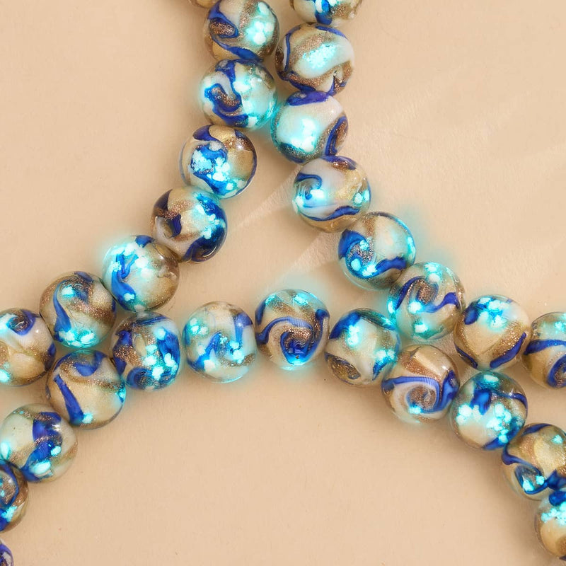 Azure Tides | Blue Sands | Firefly Glass Swirl Bracelet