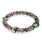 Schwarzer Blumenstrauß | 925 Sterling Silber | Firefly Glas Diamant Herzen Armband