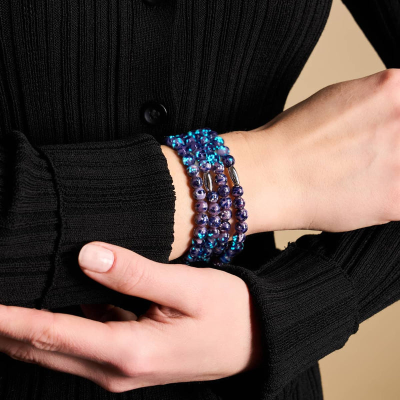 Blaues Byzanz | 925er Sterlingsilber | Firefly-Glasfolie