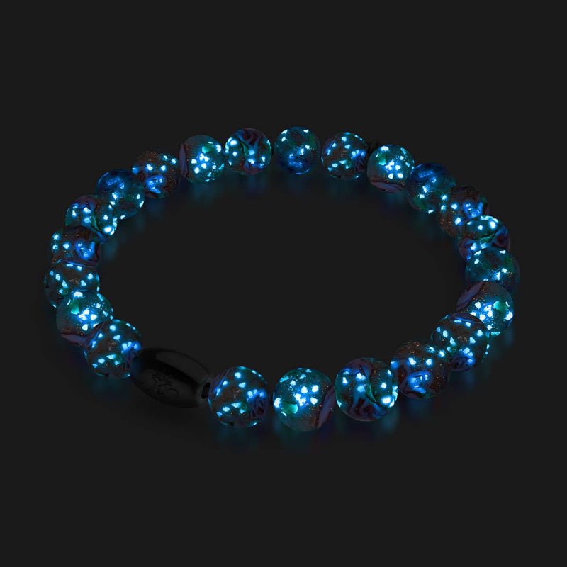 Blaue Hortensie | 925 Sterling Silber | Firefly Glasgarten Armband