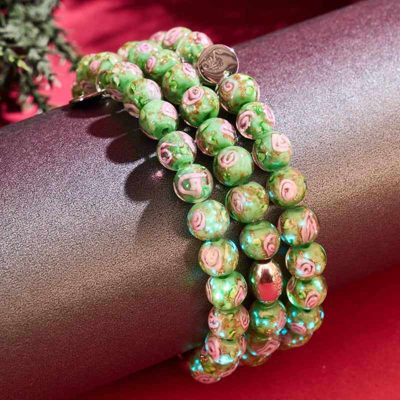 Blaue Mistel | 925 Sterling Silber | Firefly Glasgarten Armband