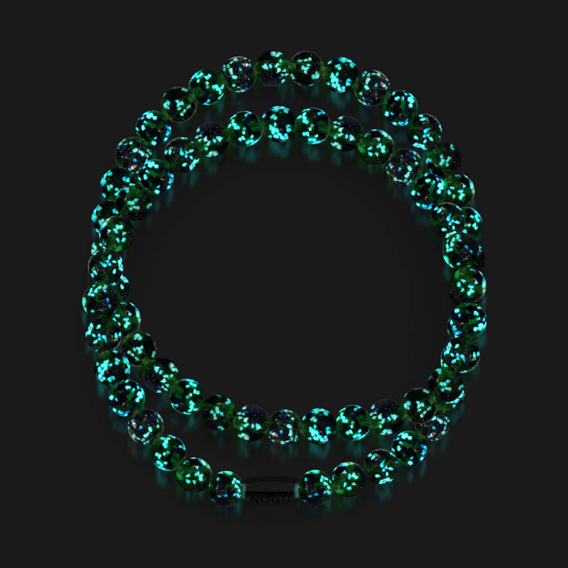 Blaues Kleeblatt | 925er Sterlingsilber | Firefly-Glasfolie