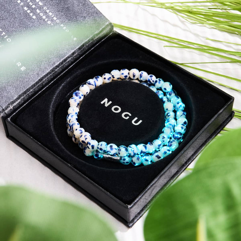 Blaue Weide | 925er Sterlingsilber | Glühwürmchen-Glasfolie