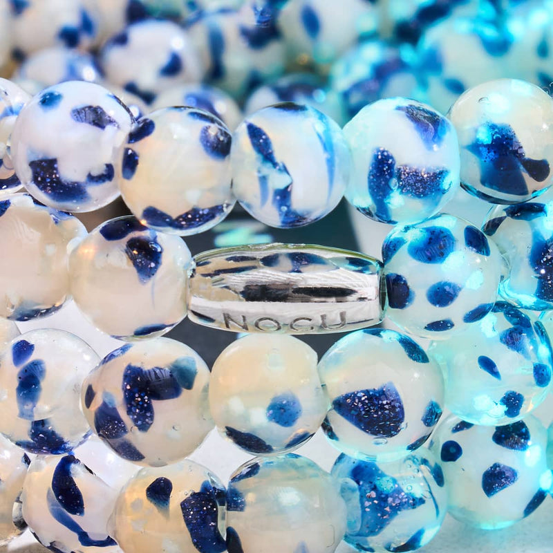 Blaue Weide | 925er Sterlingsilber | Glühwürmchen-Glasfolie