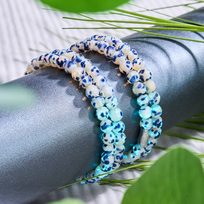 Blaue Weide | 925er Sterlingsilber | Glühwürmchen-Glasfolie