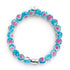 Blau x Pink | 925 Sterling Silber | Firefly Glas Liebesarmband
