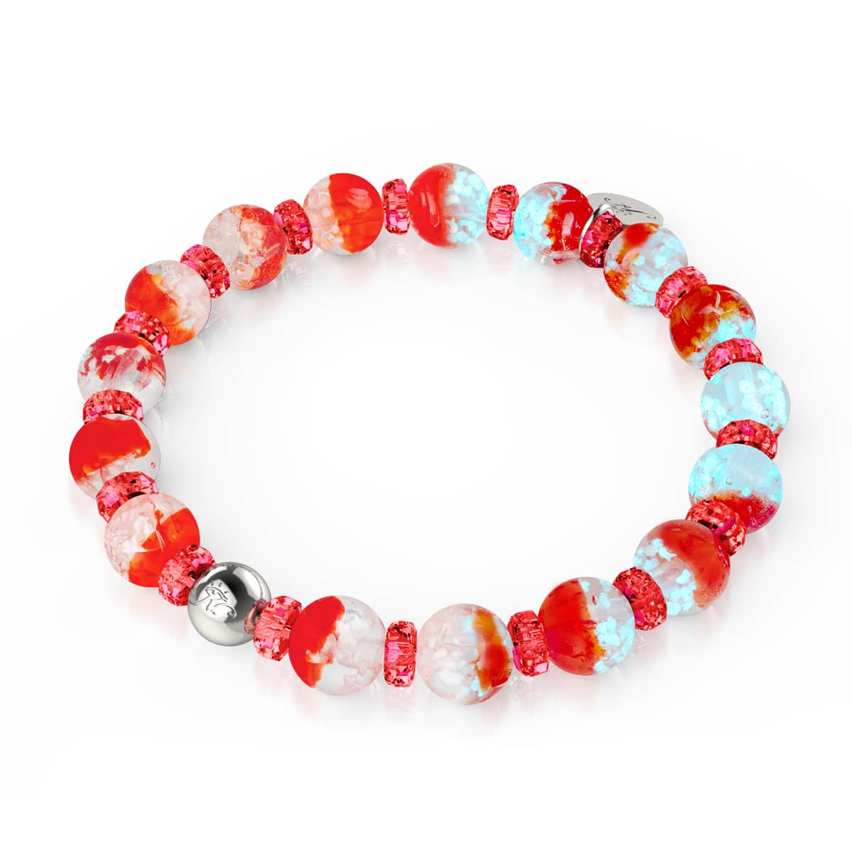 Boreale Flamme | Firefly Glas Schneekugel Armband