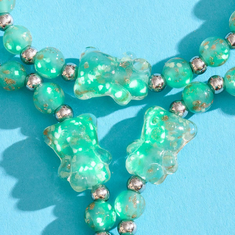 Cactus | Silver | Firefly Glass Bear Bracelet