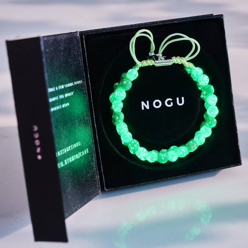 Glühwürmchenwiese | Sukkulente x Kiwi | Doppeltes Glühwürmchen-Glasarmband