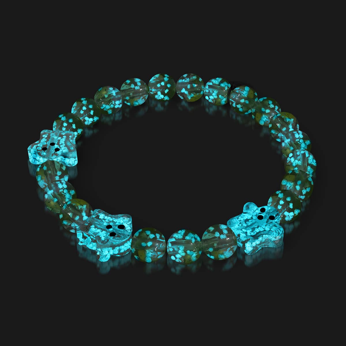 Gartengespenst | Silber | Glühwürmchen-Glasgeisterarmband