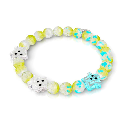 Gartengespenst | Silber | Glühwürmchen-Glasgeisterarmband