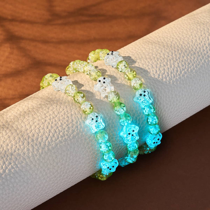 Gartengespenst | Silber | Glühwürmchen-Glasgeisterarmband