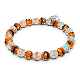 Glitzernde Kürbisse | Silber | Glühwürmchen-Glaskürbis-Armband