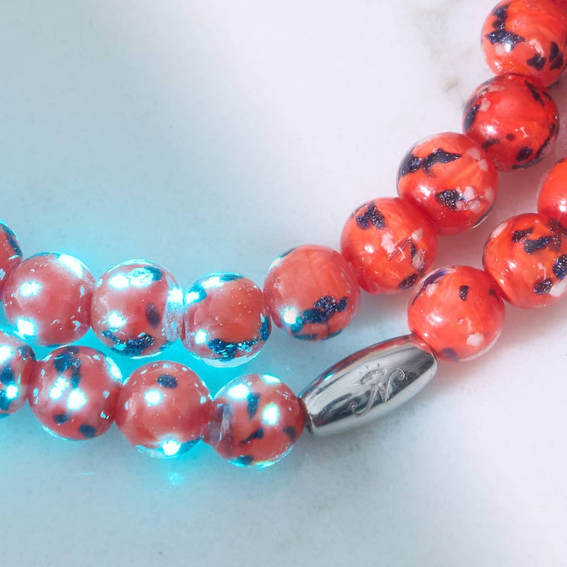 Glühende Glut | 925er Sterlingsilber | Glühwürmchen-Glasfolie