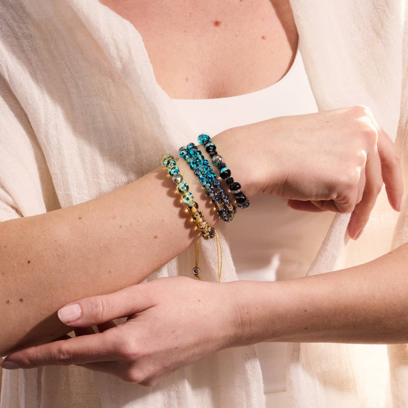 Indigo Dunes | 925er Sterlingsilber | Firefly-Glasfolie