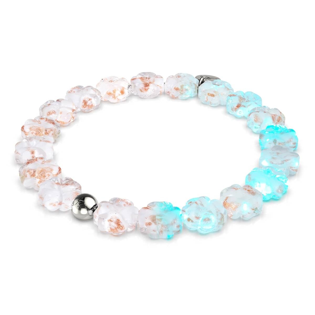 Elfenbein | Silber | Firefly Glasklee-Armband