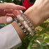Elfenbein | Silber | Firefly Glasklee-Armband