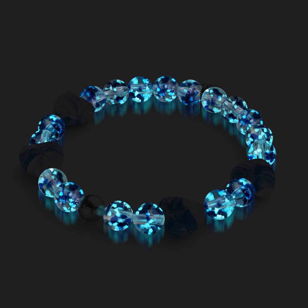 Lapisflamme | Firefly Glass x Murano Glas Herzen Armband