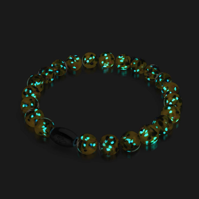 Zitronenhain | 925er Sterlingsilber | Glühwürmchen-Glasarmband