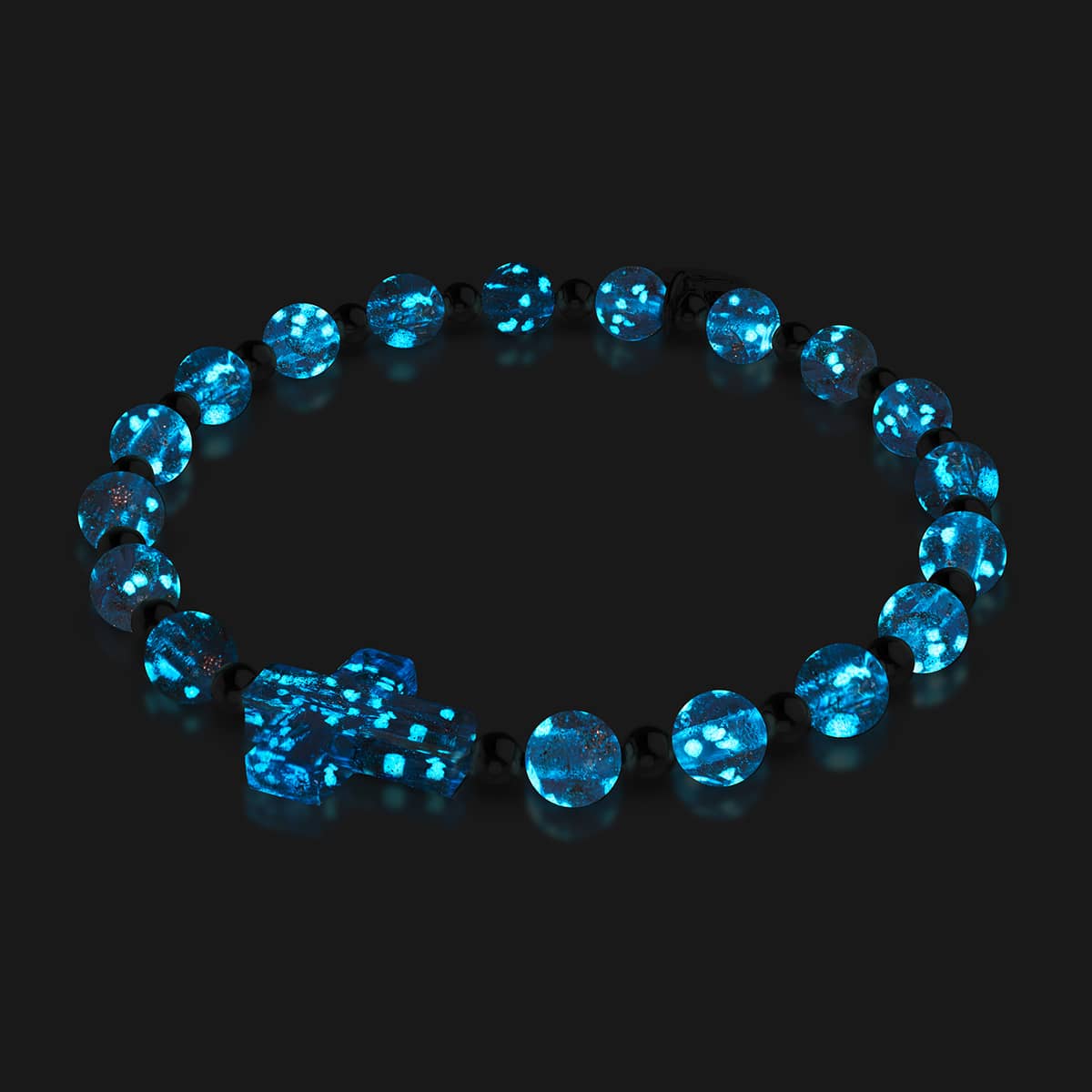 Lila | Silber | Firefly Glaskreuz Armband