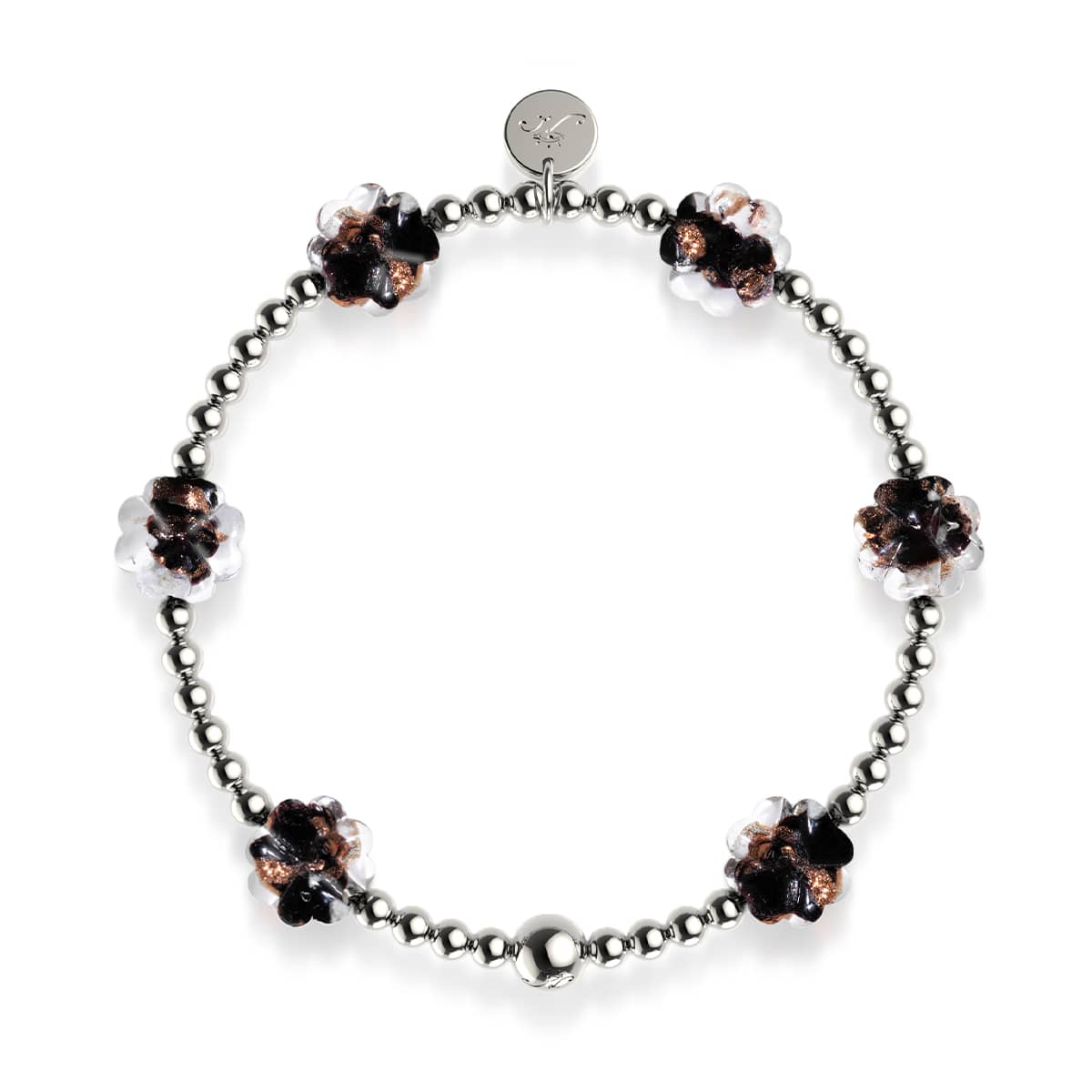 Obsidian | Silber | Firefly Glas Klee Essenz Armband