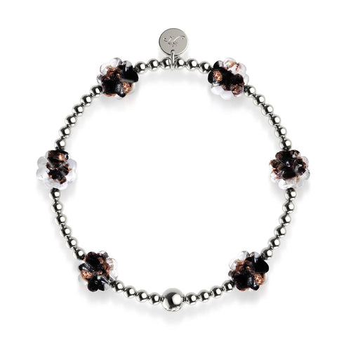 Obsidian | Silber | Firefly Glas Klee Essenz Armband