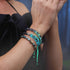 Obsidian | Silber | Firefly Glaskiesel-Armband