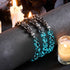 Obsidian | Silber | Firefly Glaskiesel-Armband