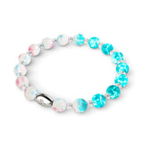 Orchideenblüten | 925er Sterlingsilber | Glühwürmchen-Glasblütenarmband