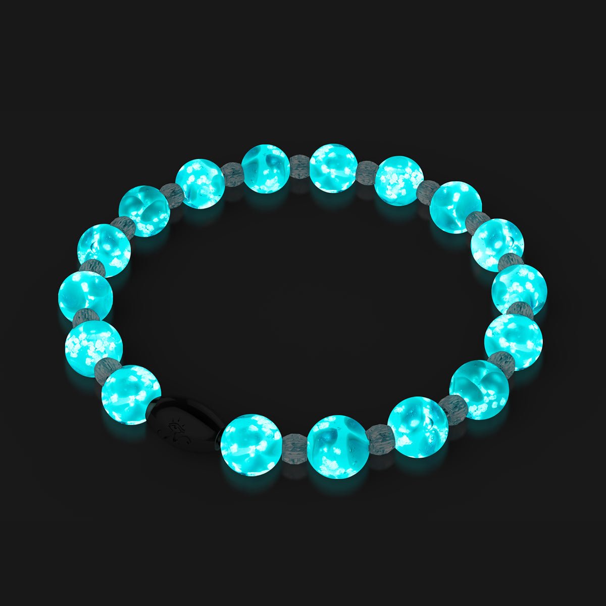 Orchideenblüten | 925er Sterlingsilber | Glühwürmchen-Glasblütenarmband