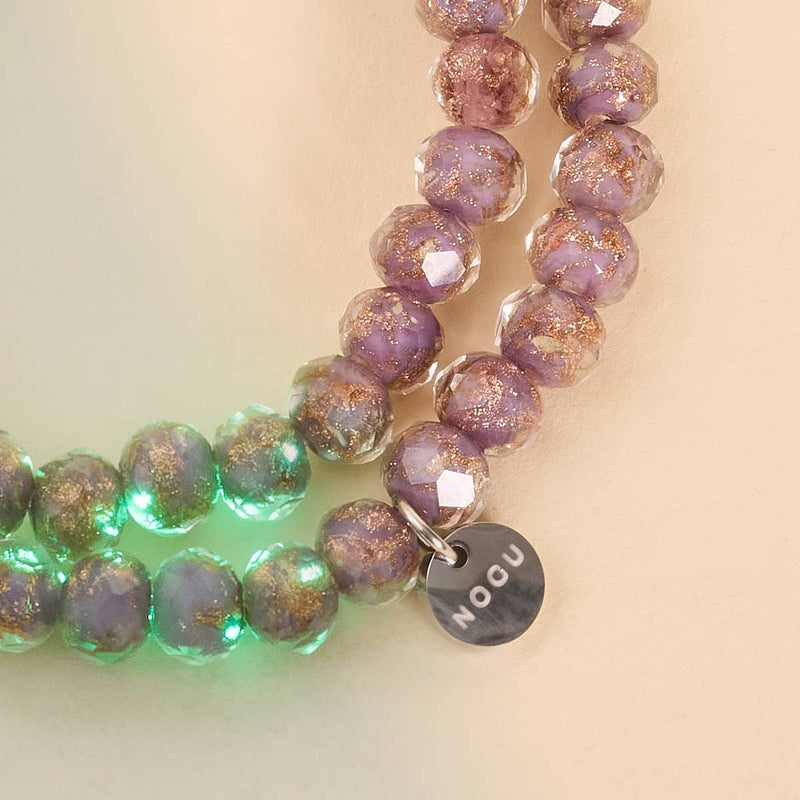 Immergrün | Firefly Glas Diamanten Armband