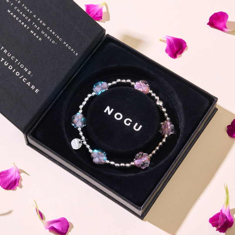 Immergrün | Silber | Firefly Glas Klee Essenz Armband