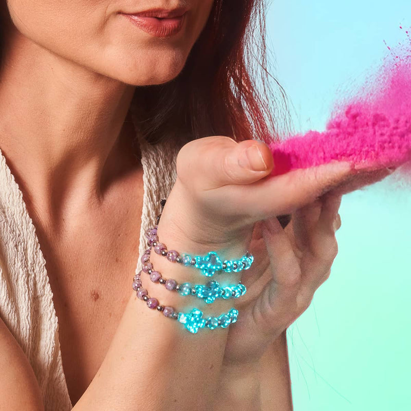 Immergrün | Silber | Glühwürmchen-Glaskreuz-Armband