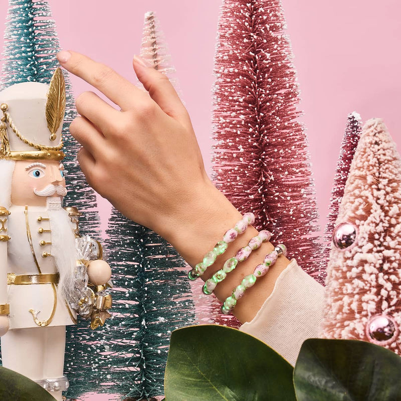 Rosa Rosen | 925 Sterling Silber | Firefly Glasgarten Armband