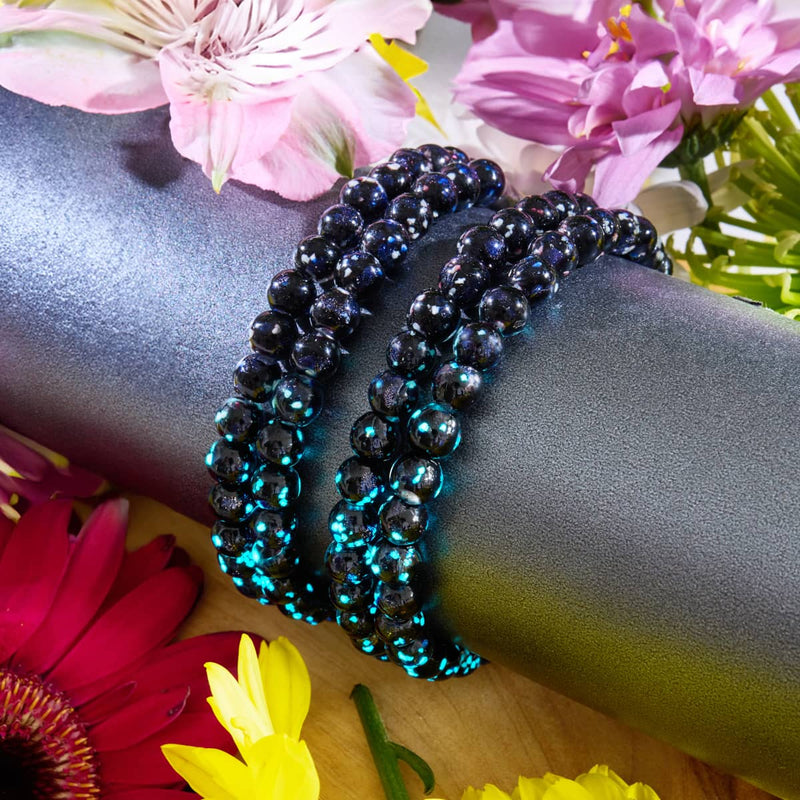 Pechschwarz | 925er Sterlingsilber | Firefly-Glasfolie