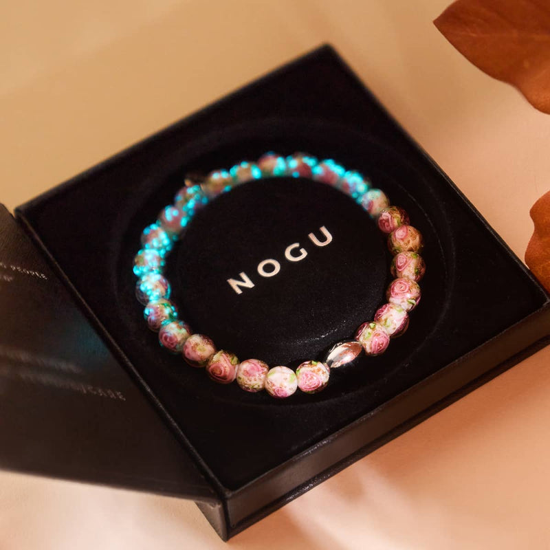 Primel | 925 Sterling Silber | Glühwürmchen-Glasgarten-Armband