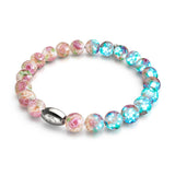 Primel | 925 Sterling Silber | Glühwürmchen-Glasgarten-Armband