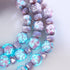 Lila Orchidee | 925 Sterling Silber | Glühwürmchen-Glasblütenarmband