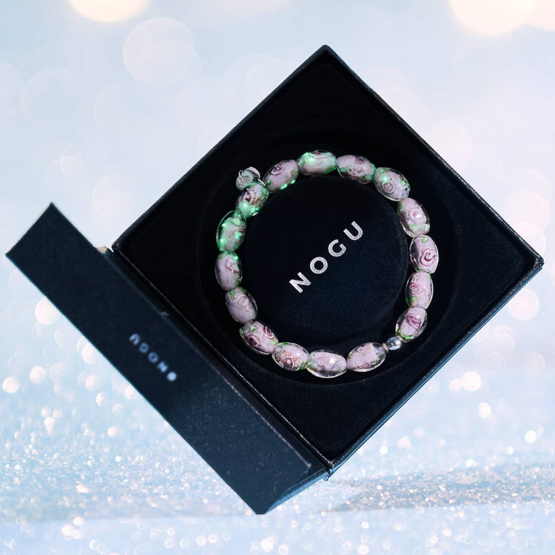 Lila Rose | 925 Sterling Silber | Firefly Glasgarten Armband