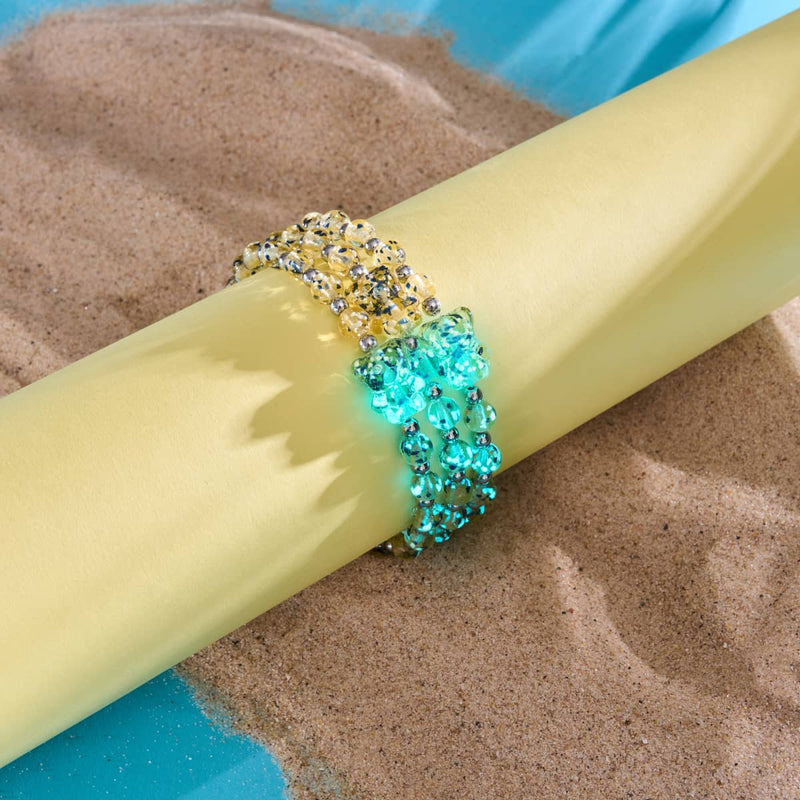 Sandy Shore | Silver | Firefly Glass Bear Bracelet