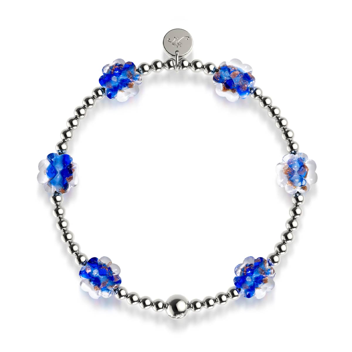 Saphir | Silber | Firefly Glas Klee Essence Armband