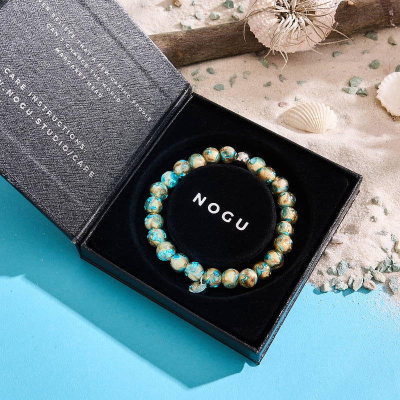 Seaglass Drift | Cerulean Sands | Firefly Glass Swirl Bracelet