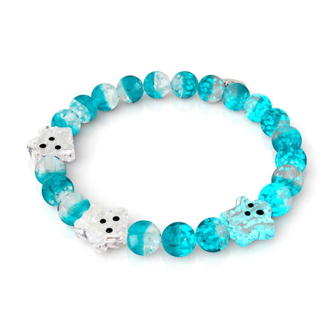 Blaugrünes Phantom | Silber | Glühwürmchen-Glasgeisterarmband
